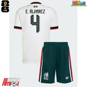 México Edson Alvarez #4 Segunda Equipación Niños Mundial 2026 Manga Corta (+ Pantalones cortos)